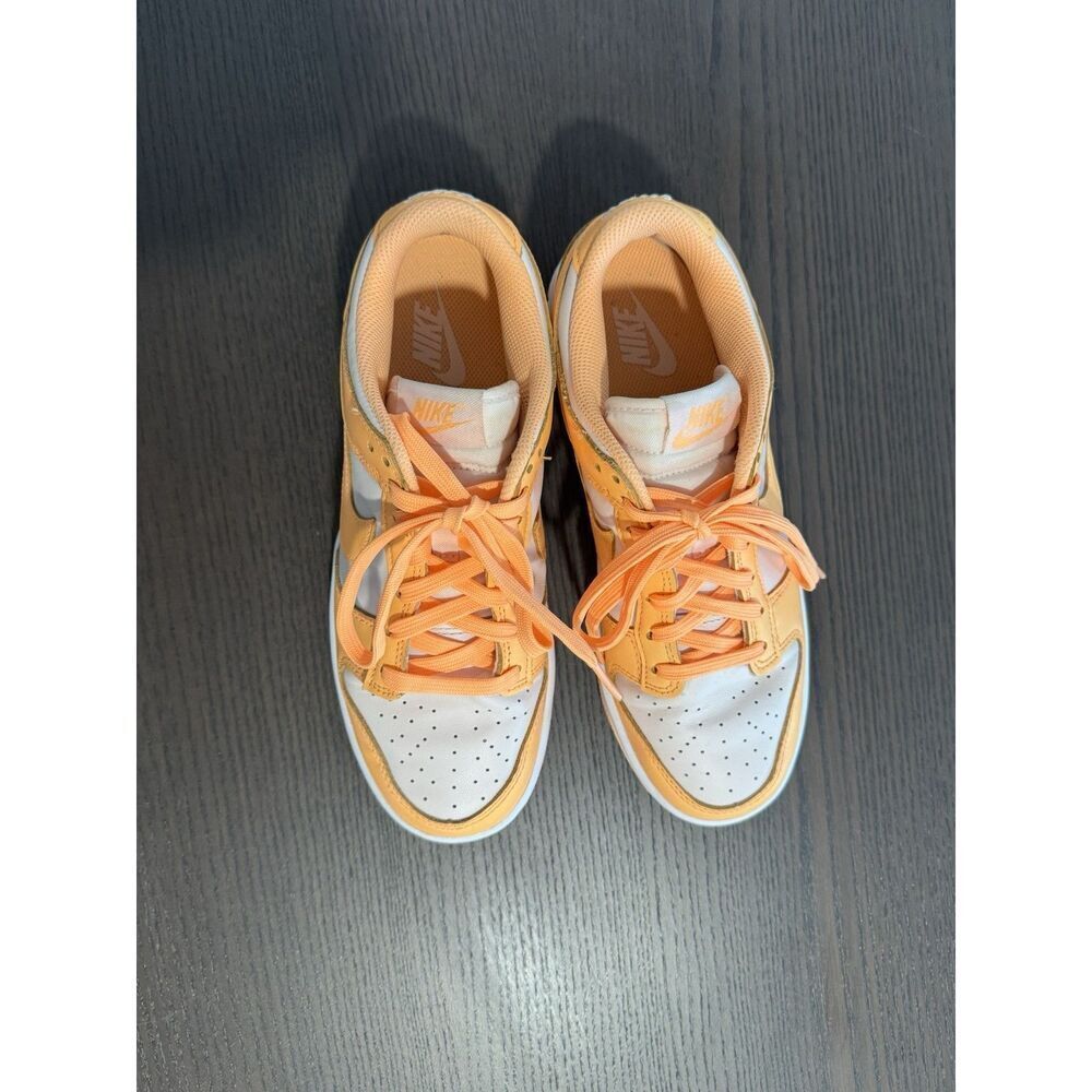 Retro Nike Dunk Low Womens 8.5 Peach Cream White  Leather Sneakers Shoes Summer - Picture 4 of 9